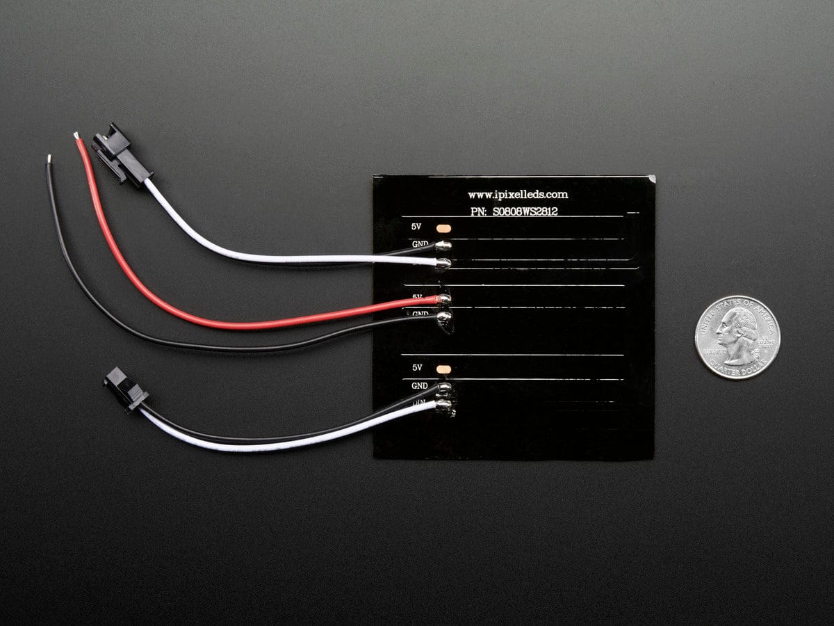 Flexible 8x8 NeoPixel RGB LED Matrix by Adafruit - The Pi Hut