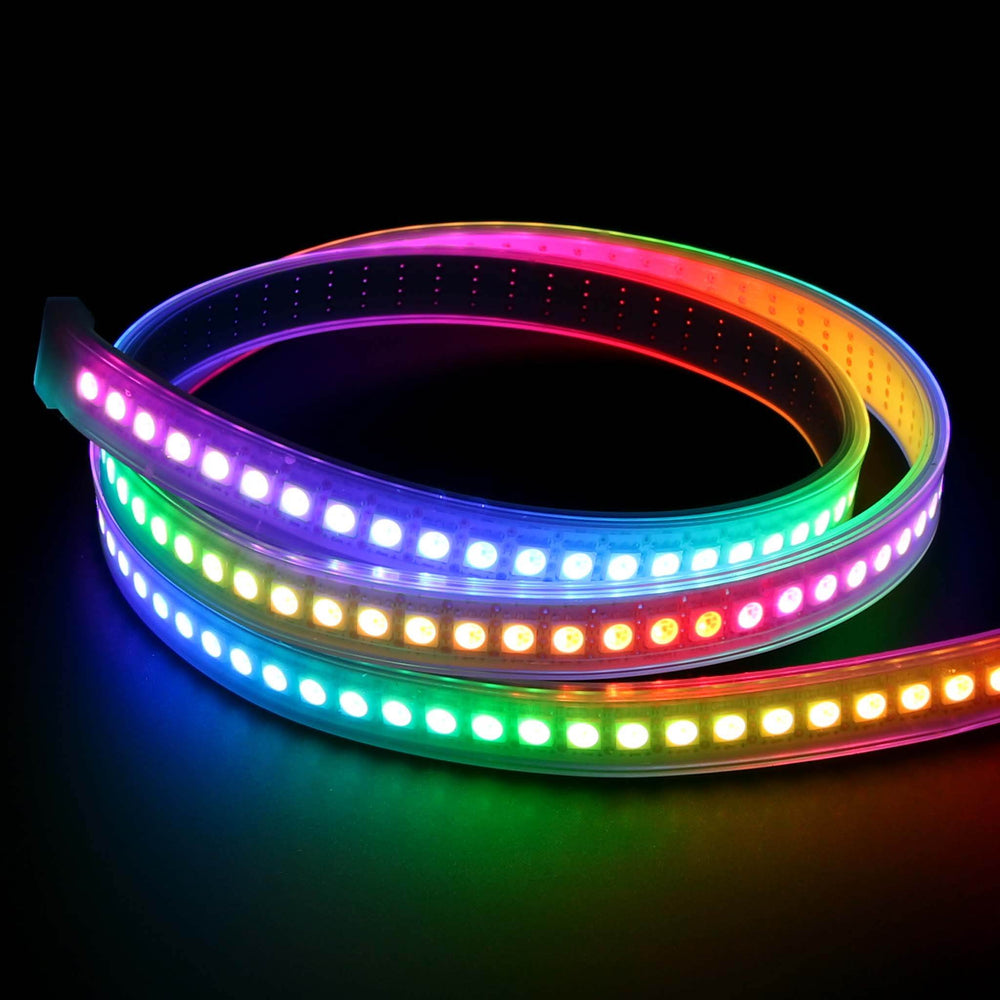 Flexible RGB LED Strip (DotStar/APA102/SK9822 Compatible) - 144 LED/Metre by Illuminate - The Pi Hut