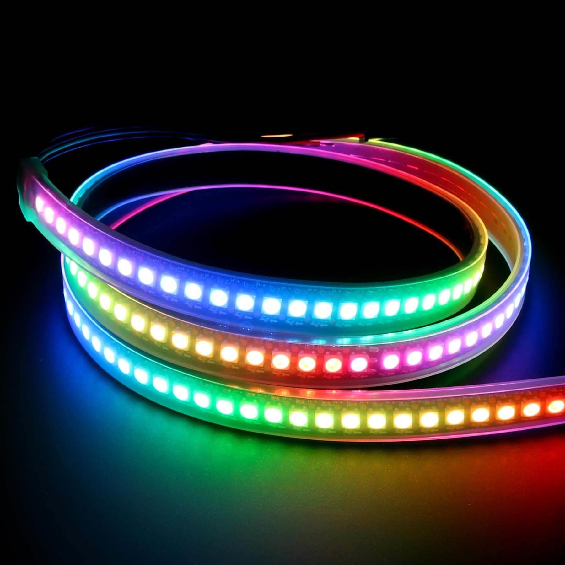 Flexible RGB LED Strip (NeoPixel/WS2812/SK6812 compatible) - 144 LED/Metre by Illuminate - The Pi Hut