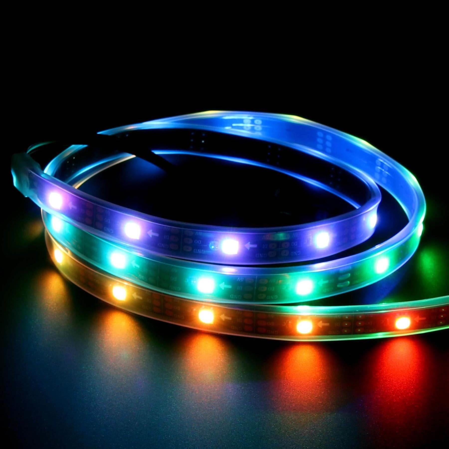 Flexible RGB LED Strip (NeoPixel/WS2812/SK6812 compatible) - 30 LED/Metre by Illuminate - The Pi Hut