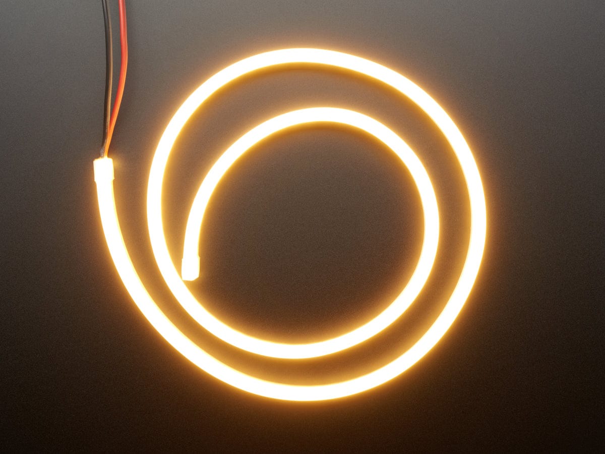 Flexible Silicone Neon-Like LED Strip - 1 Meter (Warm White) by The Pi Hut - The Pi Hut