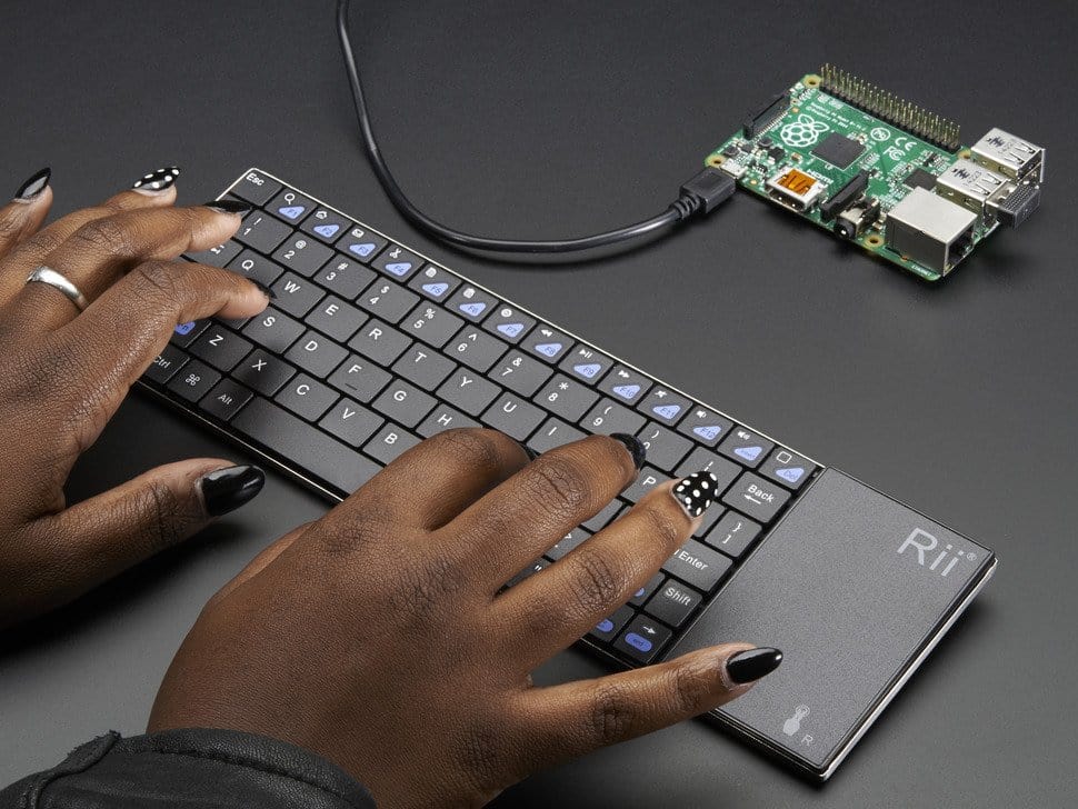 Full Size Wireless Keyboard with Trackpad by The Pi Hut - The Pi Hut