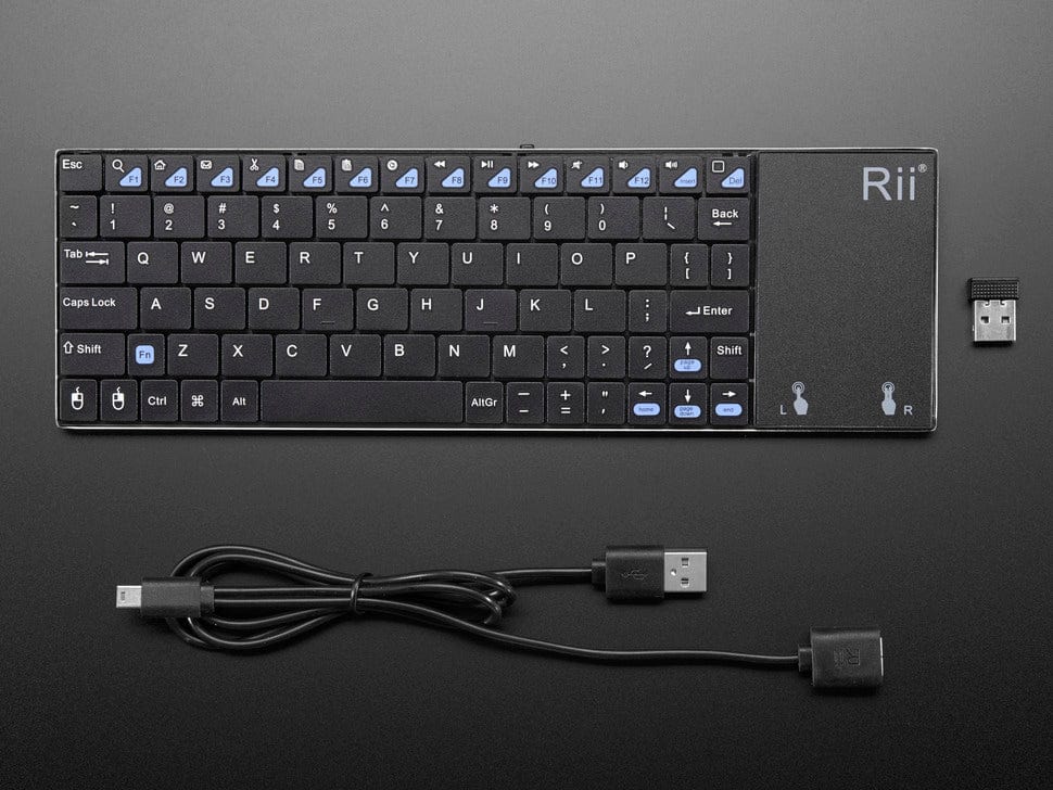 Full Size Wireless Keyboard with Trackpad by The Pi Hut - The Pi Hut