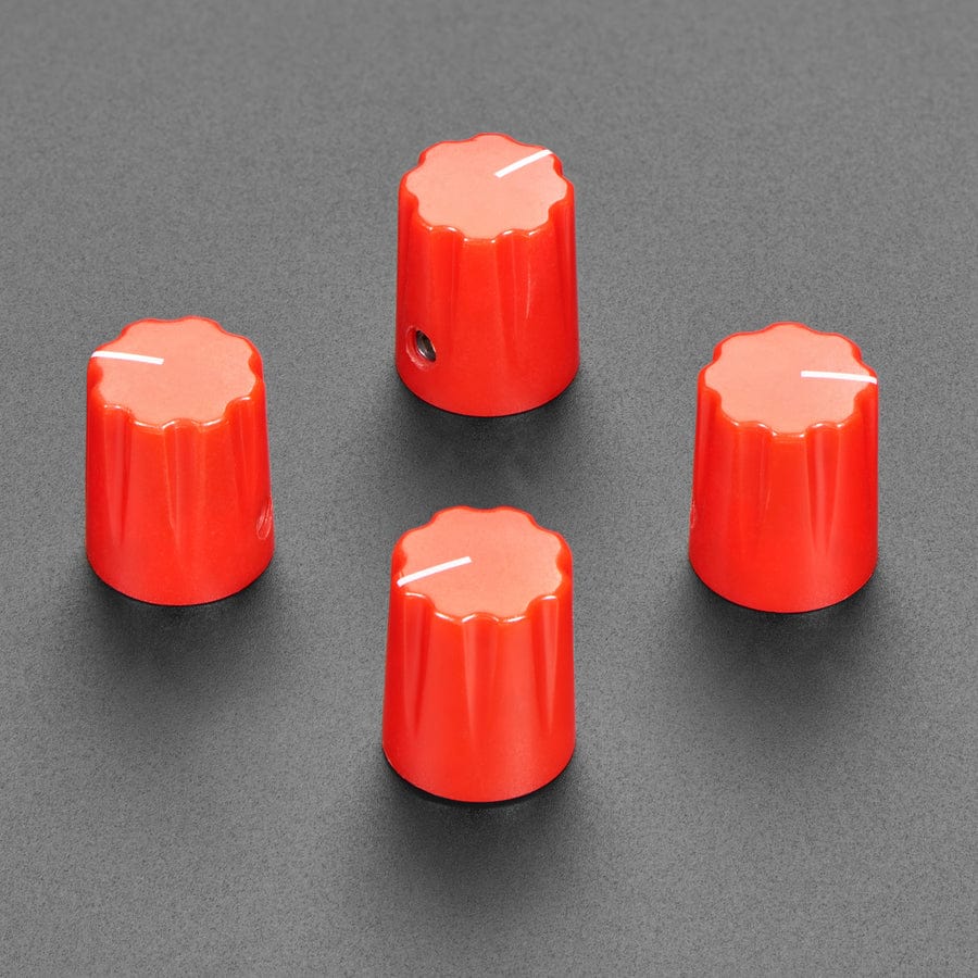 Red Micro Potentiometer Knob - 4 pack by The Pi Hut - The Pi Hut