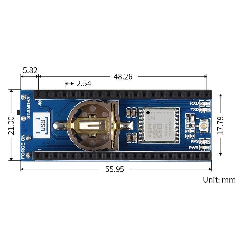 GNSS Module for Raspberry Pi Pico (L76B) by Waveshare - The Pi Hut