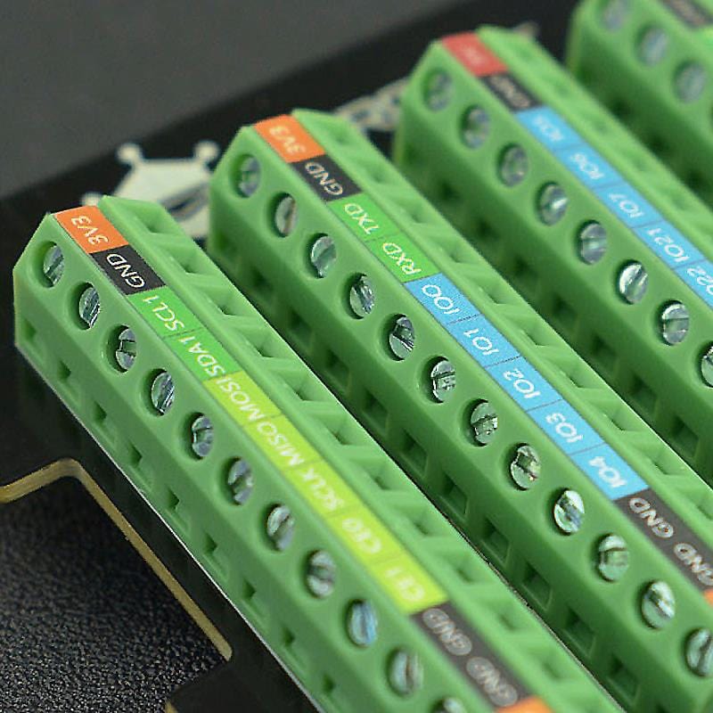 GPIO Terminal Block HAT with LED indicators by DFRobot - The Pi Hut