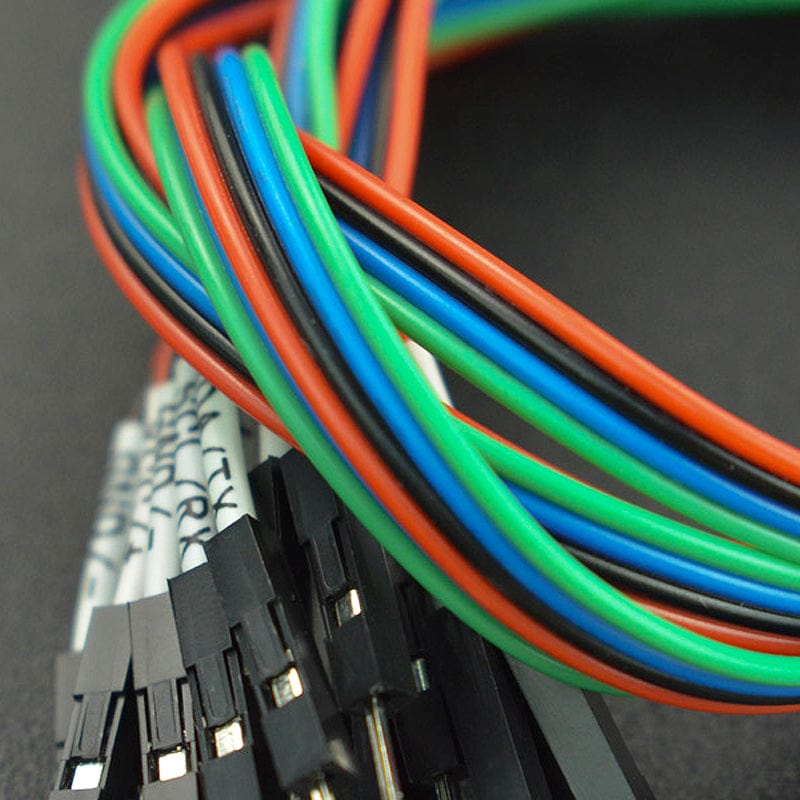 Gravity: 4-Pin M/M DuPont Line with Tag (30cm, 5 Pack) by DFRobot - The Pi Hut