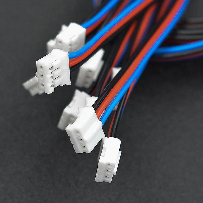 Gravity: Analog 3-pin PH2.0 to Male Jumper Cables (30cm, 10-Pack) by DFRobot - The Pi Hut