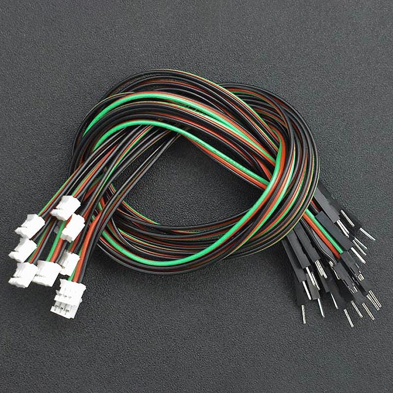 Gravity: Digital 3-pin PH2.0 to Male Jumper Cables (30cm, 10-Pack) by DFRobot - The Pi Hut