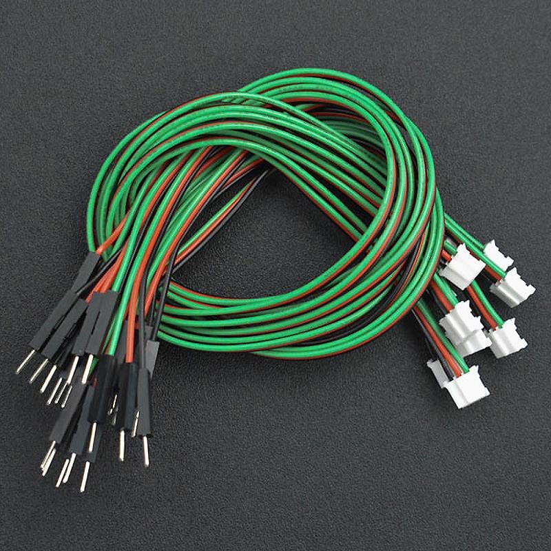 Gravity: Digital 3-pin PH2.0 to Male Jumper Cables (30cm, 10-Pack) by DFRobot - The Pi Hut