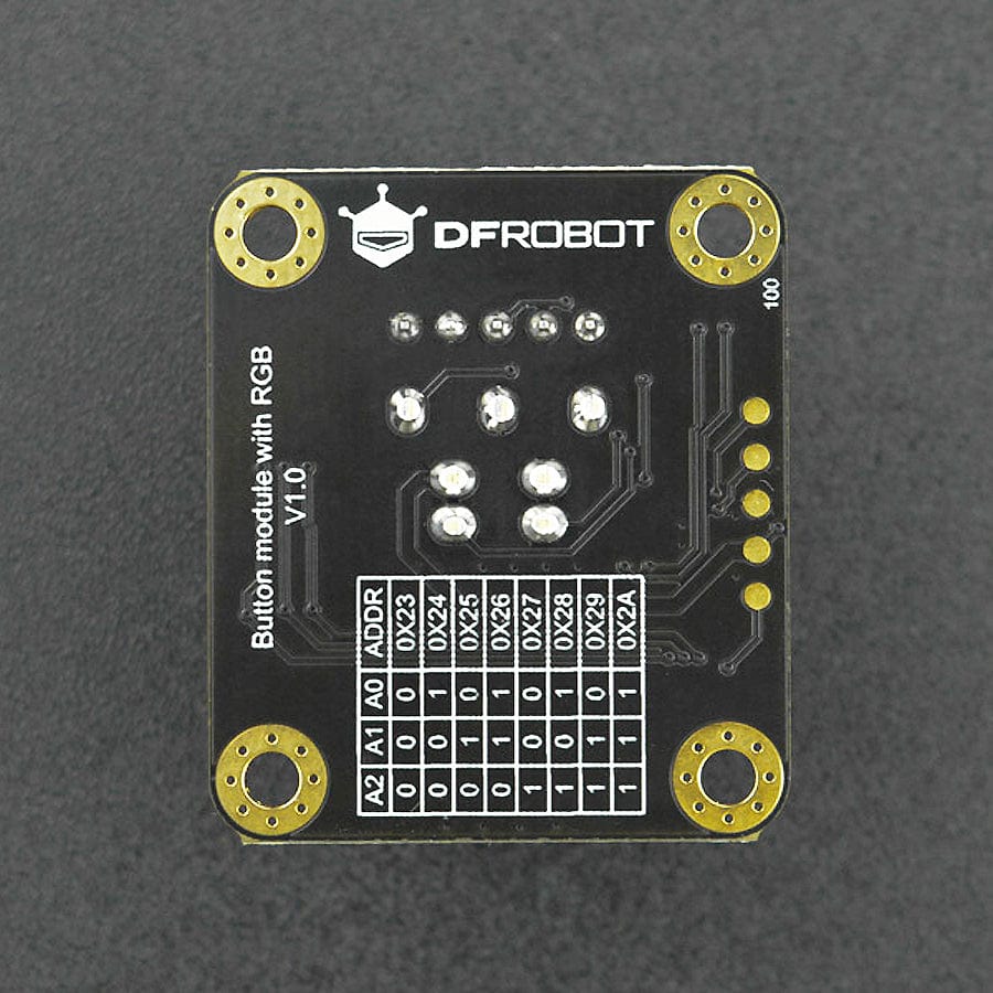 Gravity: I2C RGB LED Colourful Button Module by DFRobot - The Pi Hut