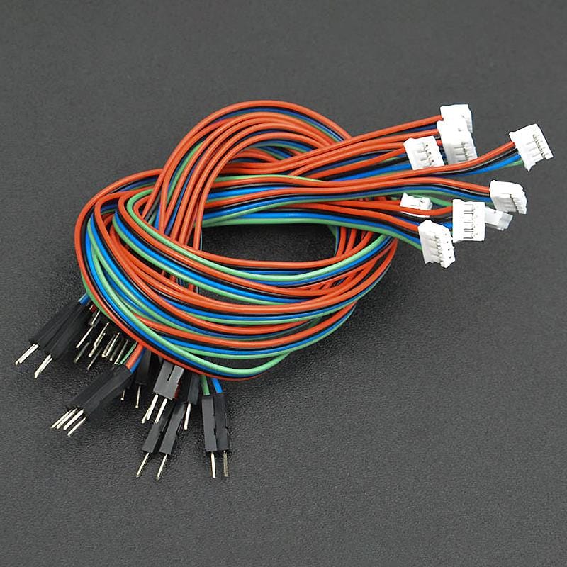Gravity: I2C/UART 4-pin PH2.0 to Male Jumper Cables (10-pack) by DFRobot - The Pi Hut