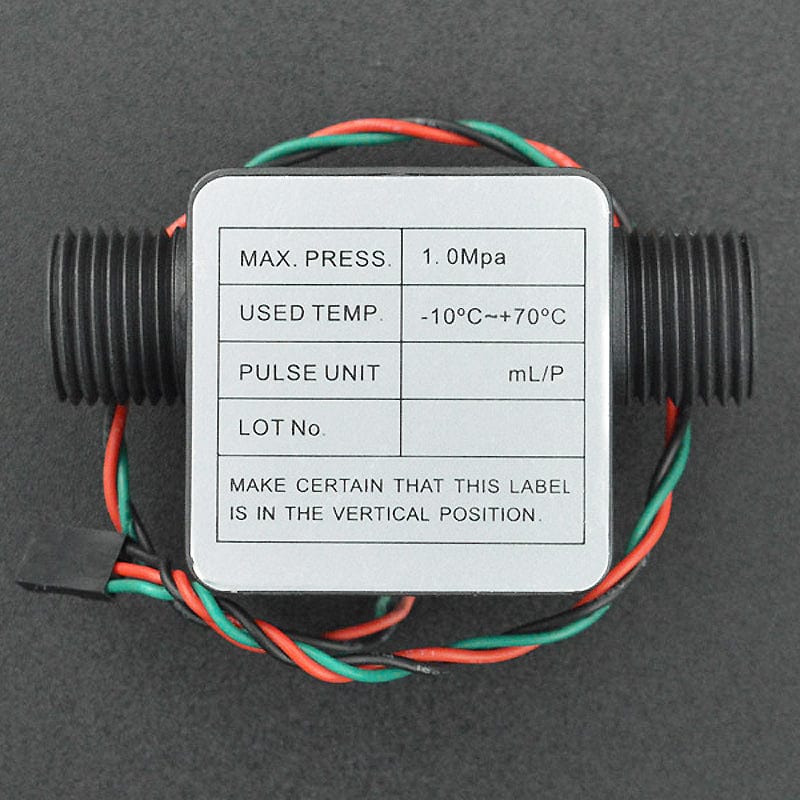 Gravity: Liquid Flow Sensor (G1/2) by DFRobot - The Pi Hut