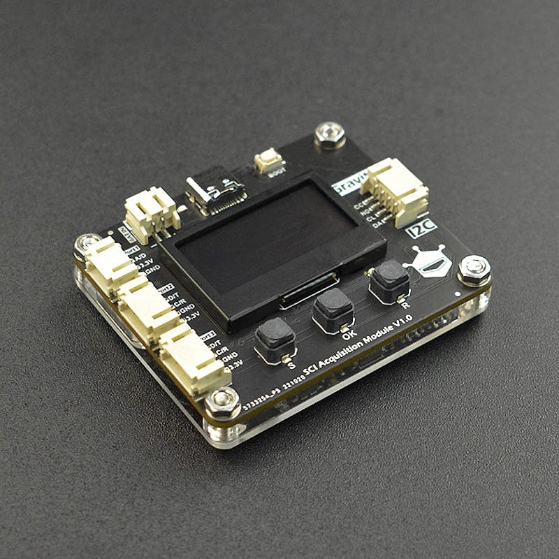 Gravity: SCI DAQ Module with Screen (I2C) by DFRobot - The Pi Hut