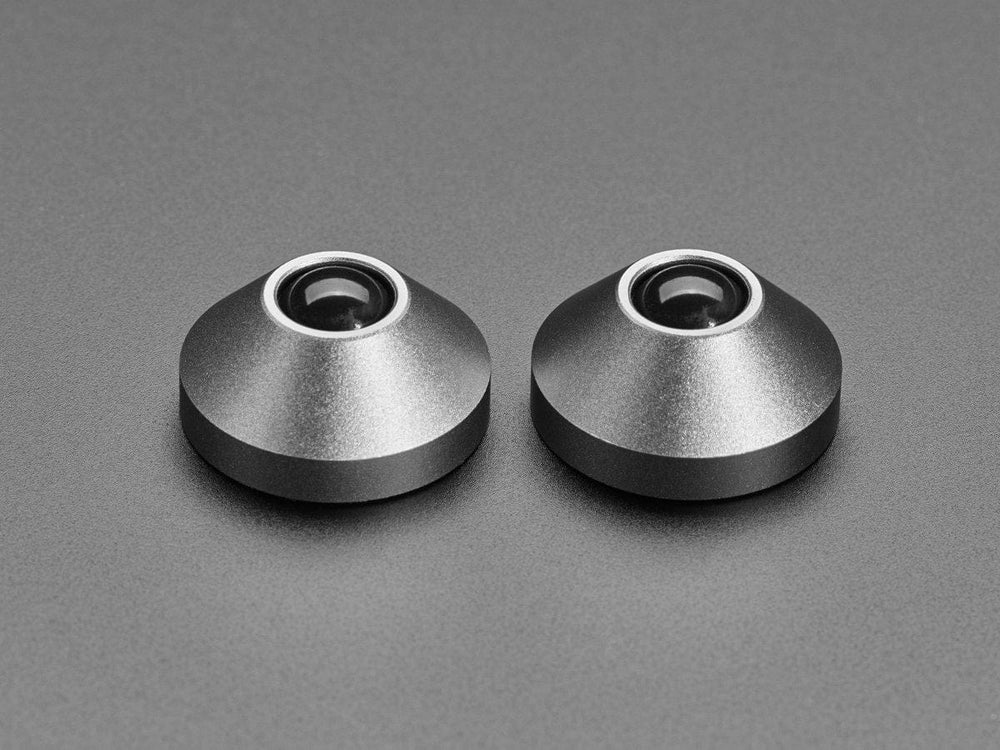 Gray Anodized Aluminum Bumper Feet - Pack of 2 by The Pi Hut - The Pi Hut