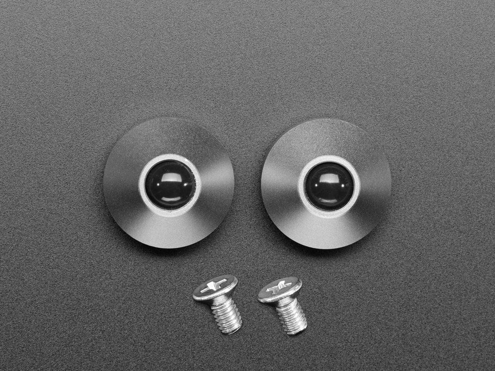 Gray Anodized Aluminum Bumper Feet - Pack of 2 by The Pi Hut - The Pi Hut