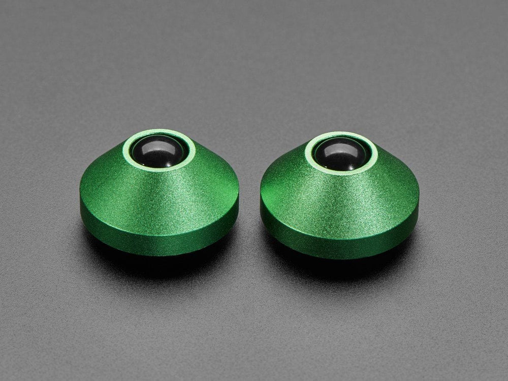 Green Anodized Aluminum Bumper Feet - Pack of 2 by The Pi Hut - The Pi Hut