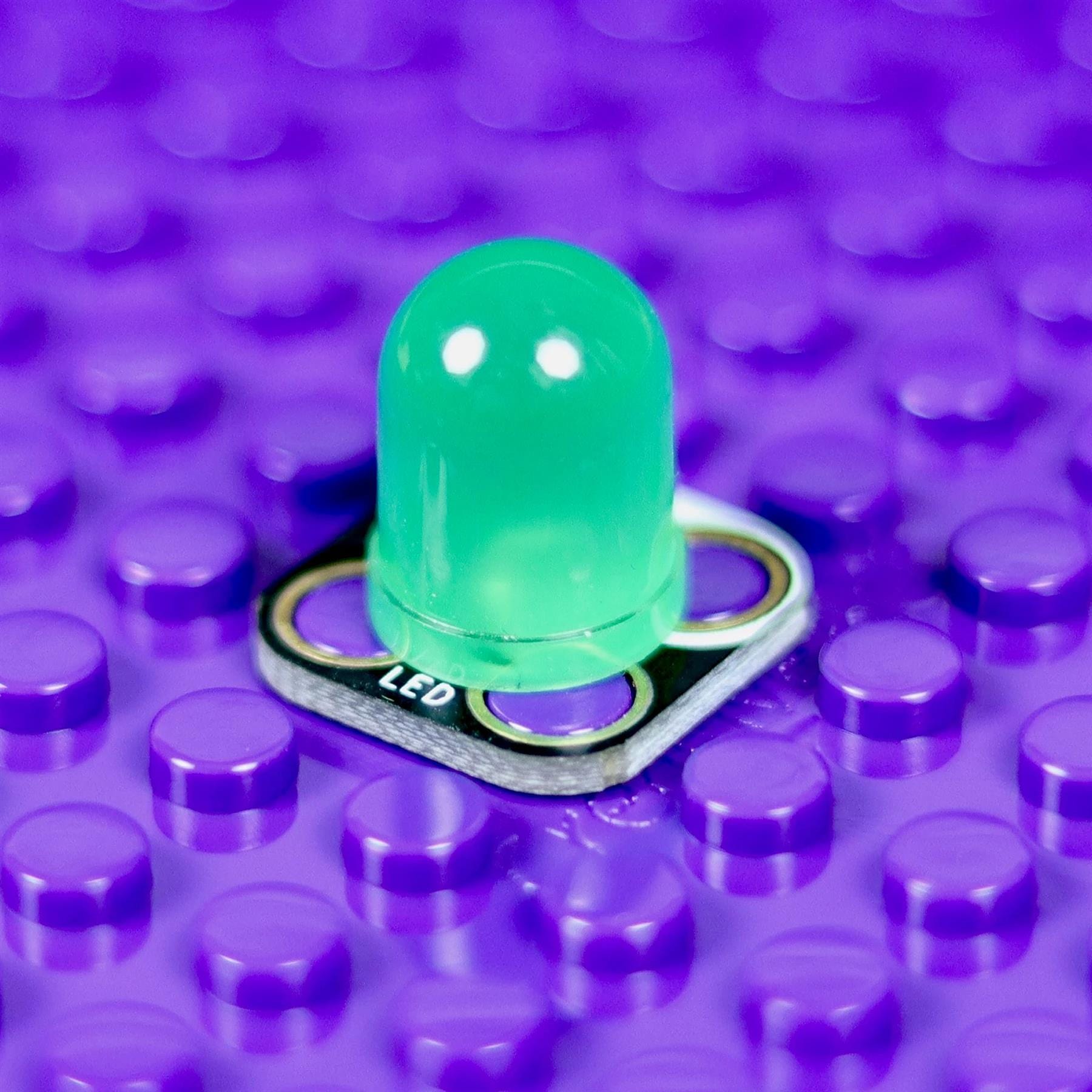 Green Jumbo Diffused LED Chip by Brown Dog Gadgets - The Pi Hut