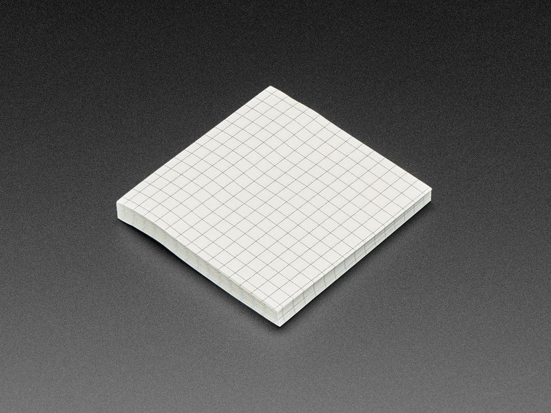 Gridded Sticky Notepad - 80 Sheets - 3" / 75mm Square - The Pi Hut