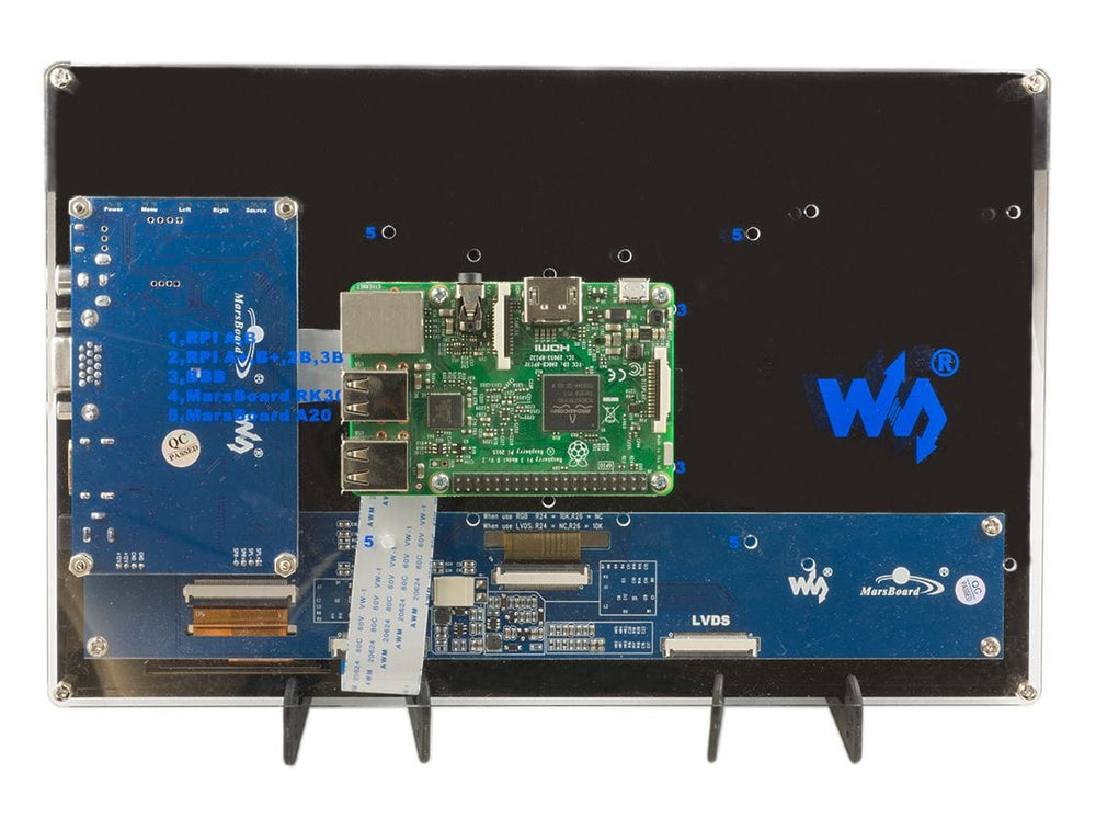 HDMI 10.1" 1024x600 Touch Screen & Case (USB) by Waveshare - The Pi Hut