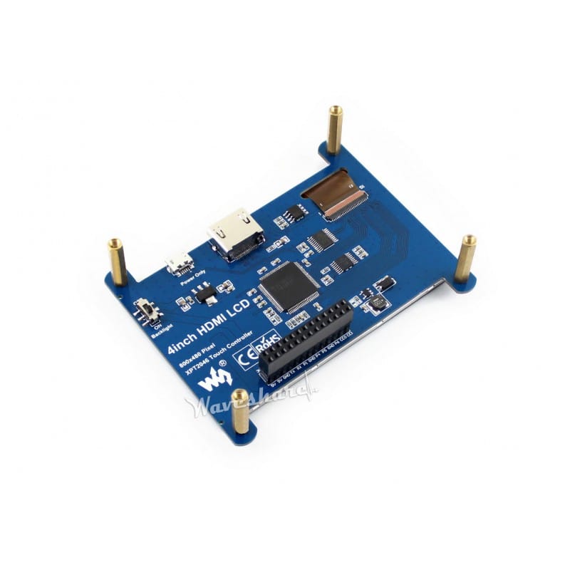 HDMI 4" 800x480 (IPS) Touch Screen  (GPIO) by Waveshare - The Pi Hut