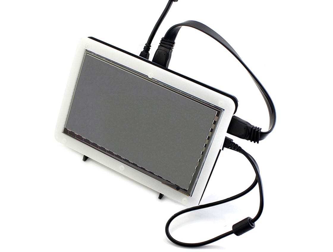 HDMI 7" 1024x600 Touch Screen & Case (USB) by Waveshare - The Pi Hut