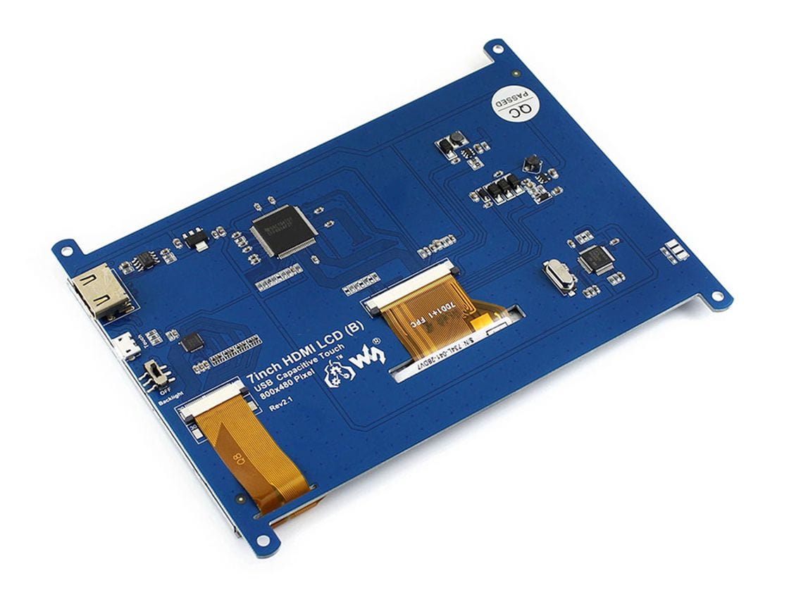 HDMI 7" 800x480 Touch Screen & Case (USB) by Waveshare - The Pi Hut