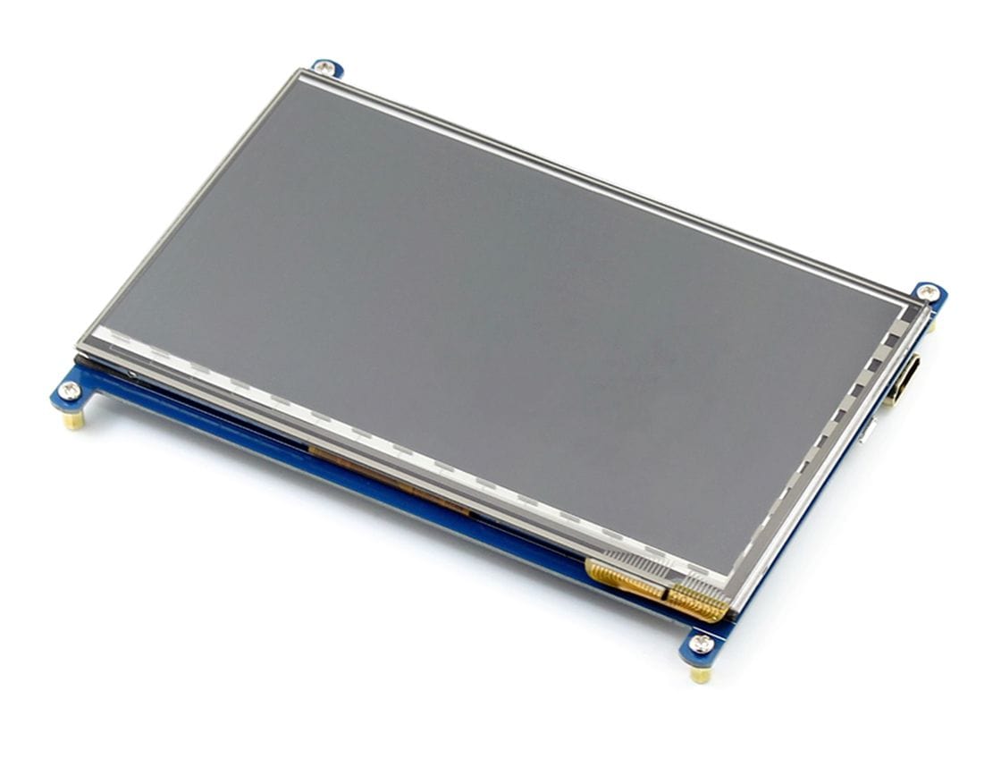 HDMI 7" 800x480 Touch Screen & Case (USB) by Waveshare - The Pi Hut