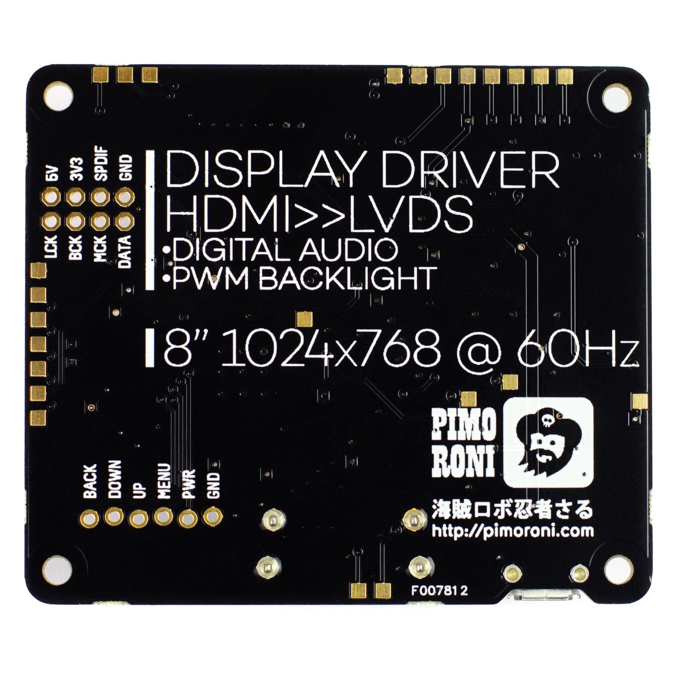 HDMI 8" IPS LCD Screen Kit (1024x768) by Pimoroni - The Pi Hut