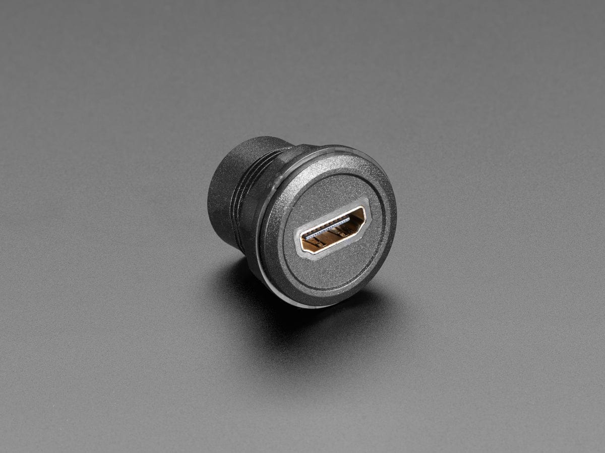 HDMI Round Panel Mount Plug by The Pi Hut - The Pi Hut