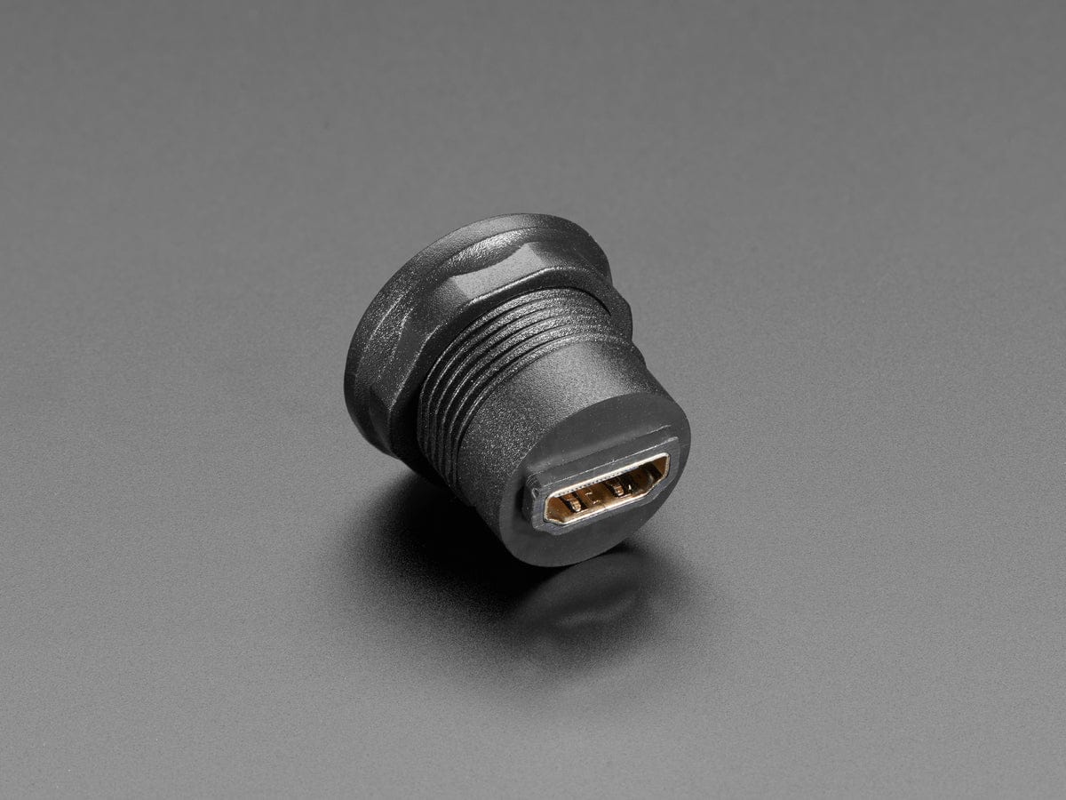 HDMI Round Panel Mount Plug by The Pi Hut - The Pi Hut