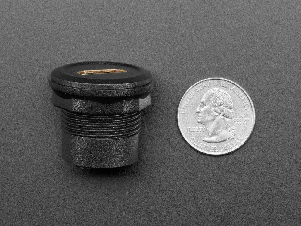 HDMI Round Panel Mount Plug by The Pi Hut - The Pi Hut