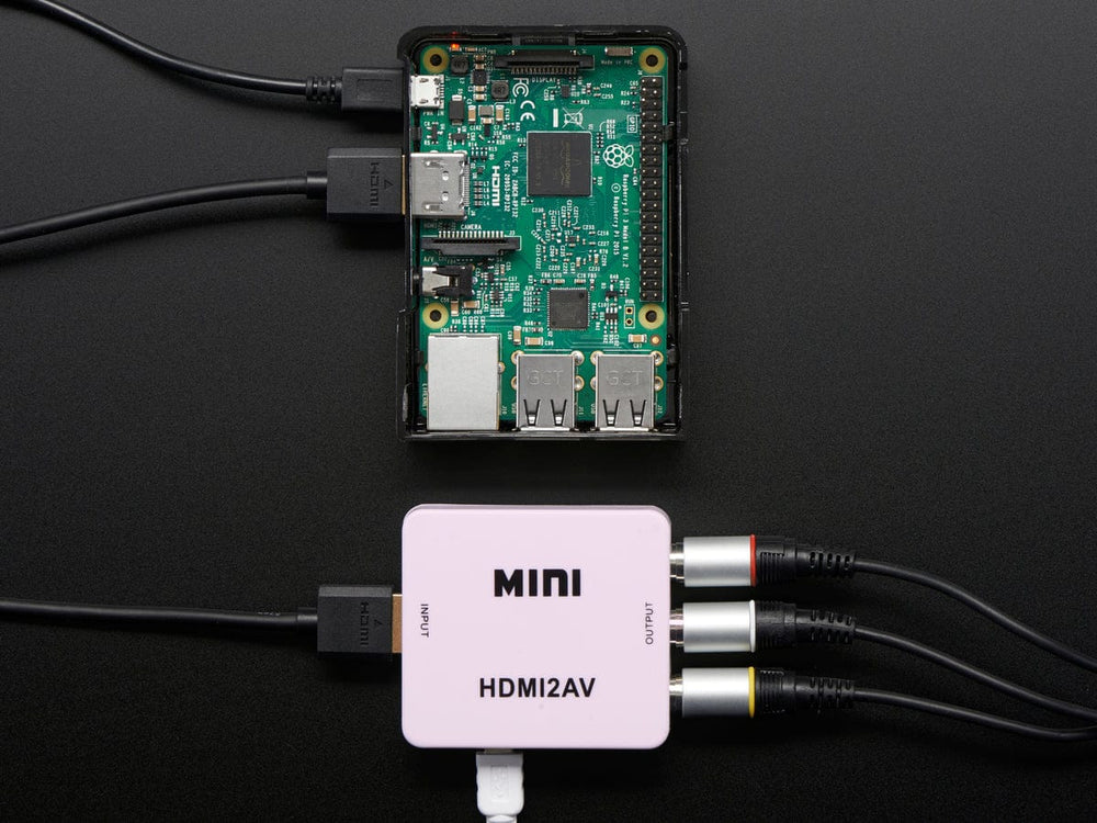 HDMI to RCA Audio and NTSC or PAL Video Adapter by The Pi Hut - The Pi Hut
