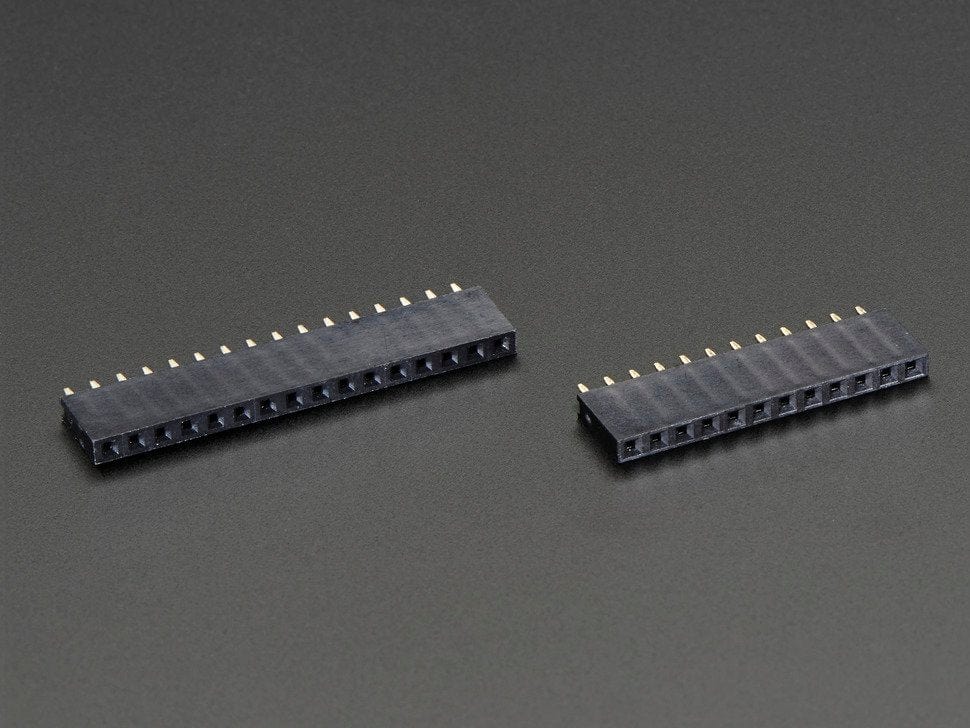 Header Kit for Feather - 12-pin and 16-pin Female Header Set by The Pi Hut - The Pi Hut