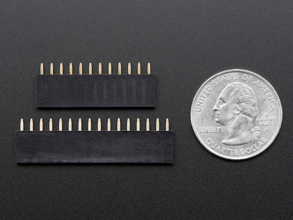 Header Kit for Feather - 12-pin and 16-pin Female Header Set by The Pi Hut - The Pi Hut