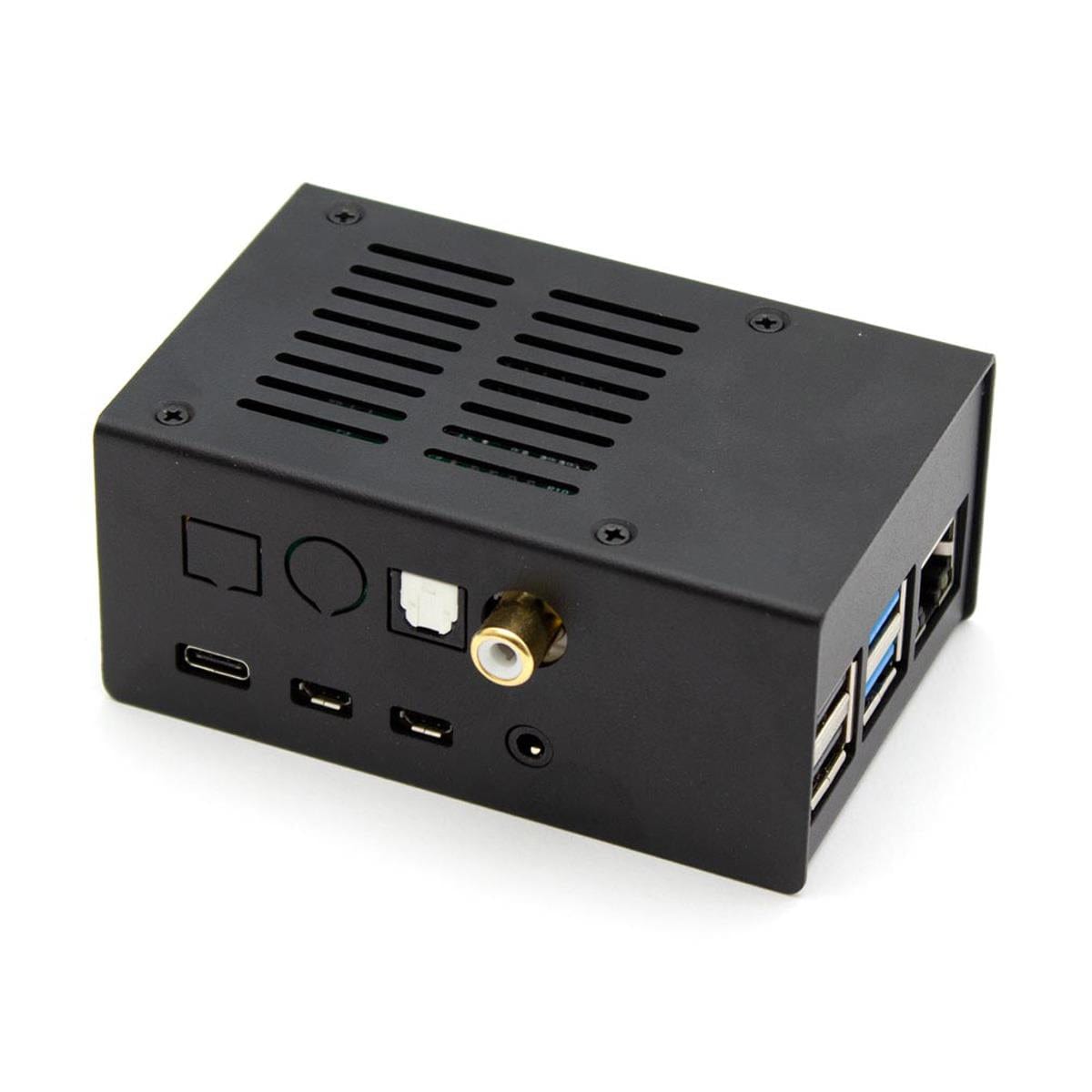 HiFiBerry Digi+ Raspberry Pi 4 Steel Case V2 - Black by HiFiBerry - The Pi Hut