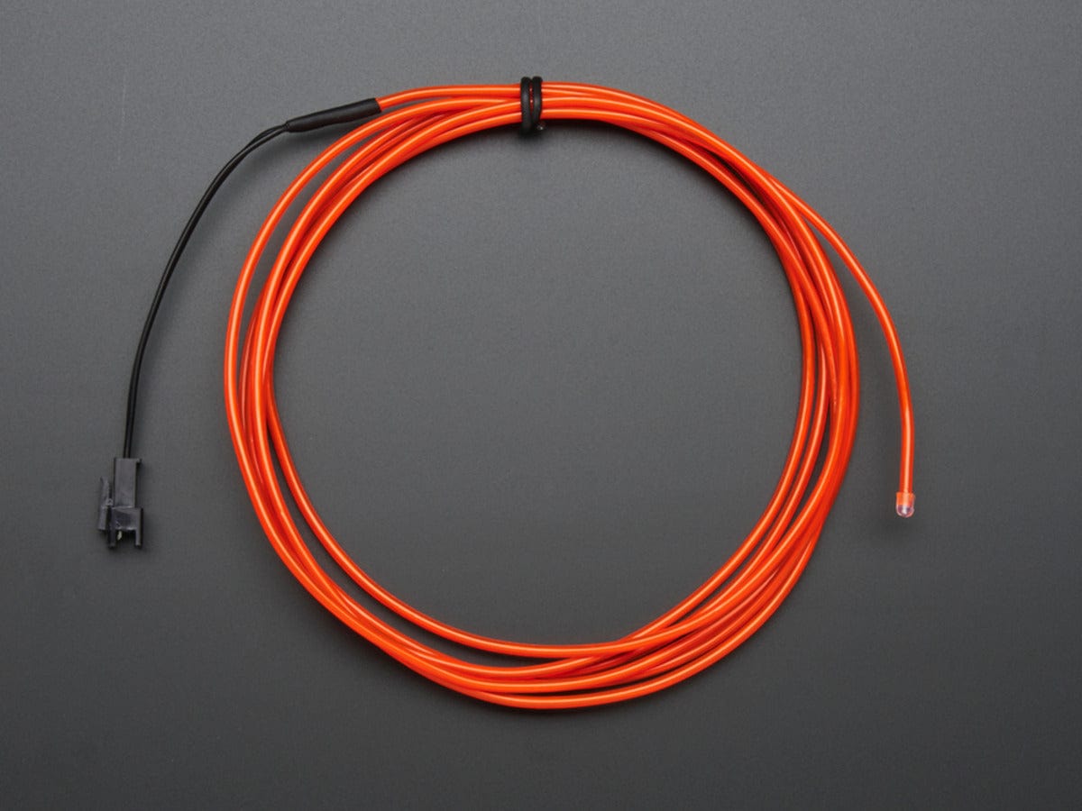 High Brightness Red Electroluminescent (EL) Wire - 2.5 meters (High brightness, long life) by The Pi Hut - The Pi Hut