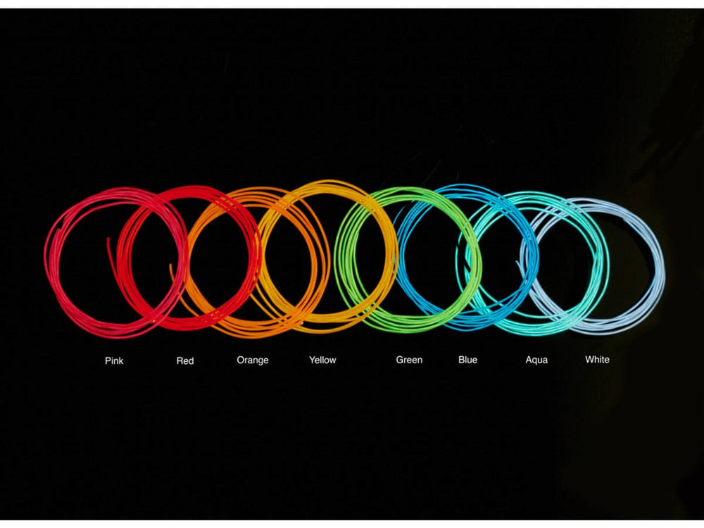 High Brightness Yellow Electroluminescent (EL) Wire - 2.5 meters (High brightness, long life) by The Pi Hut - The Pi Hut