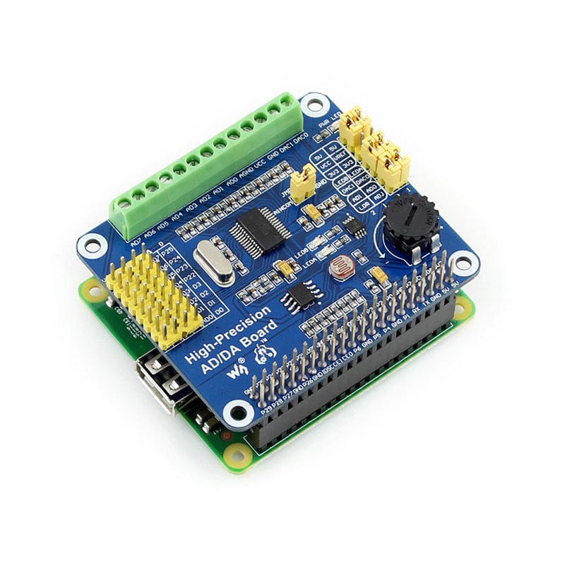 High-Precision AD/DA Expansion Board for Raspberry Pi by Waveshare - The Pi Hut