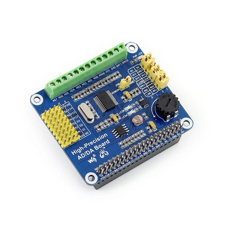 High-Precision AD/DA Expansion Board for Raspberry Pi by Waveshare - The Pi Hut