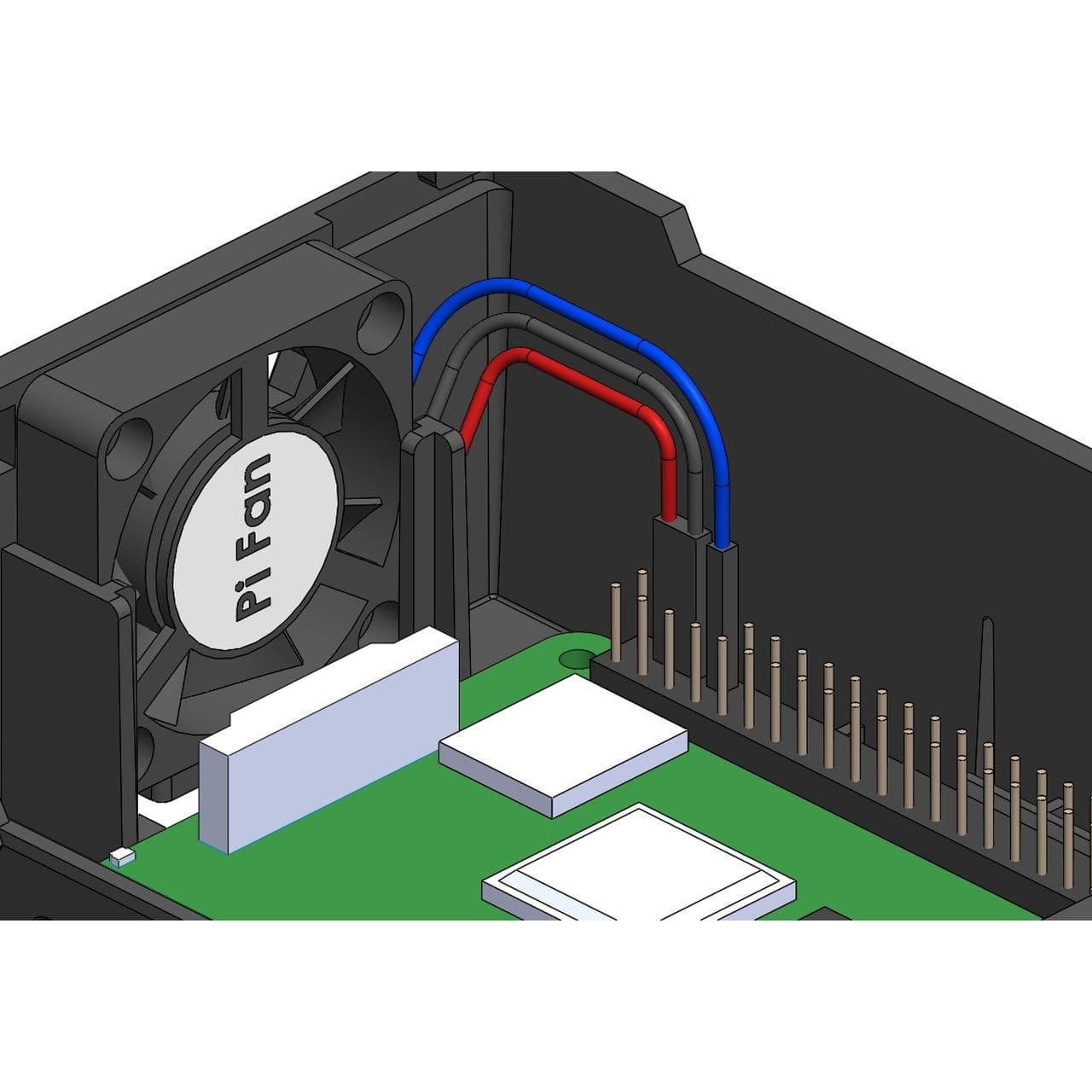 HighPi Pro 5V Fan - Software-Controlled by HighPi - The Pi Hut