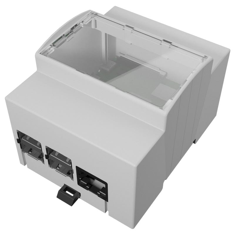 Hitaltech Raspberry Pi 4 DIN Rail Case (4M XTS) by Hitaltech - The Pi Hut
