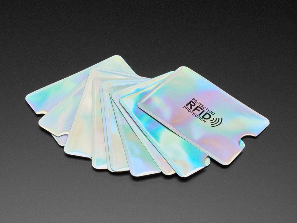 Holographic RFID Blocking Card Holders (10-pack) by The Pi Hut - The Pi Hut