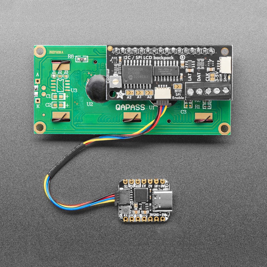 i2c / SPI character LCD backpack - STEMMA QT / Qwiic - The Pi Hut