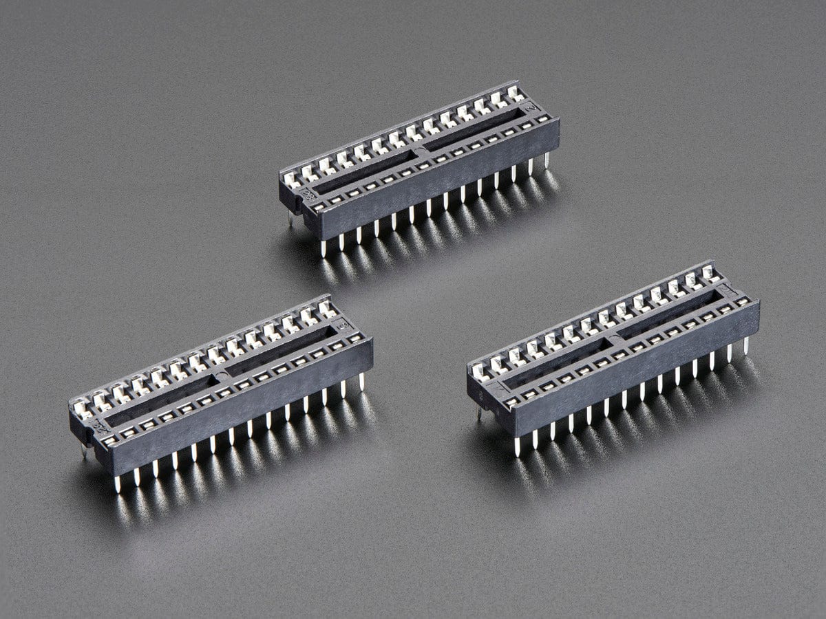 IC Socket - for 28-pin 0.3" Chips - Pack of 3 by The Pi Hut - The Pi Hut