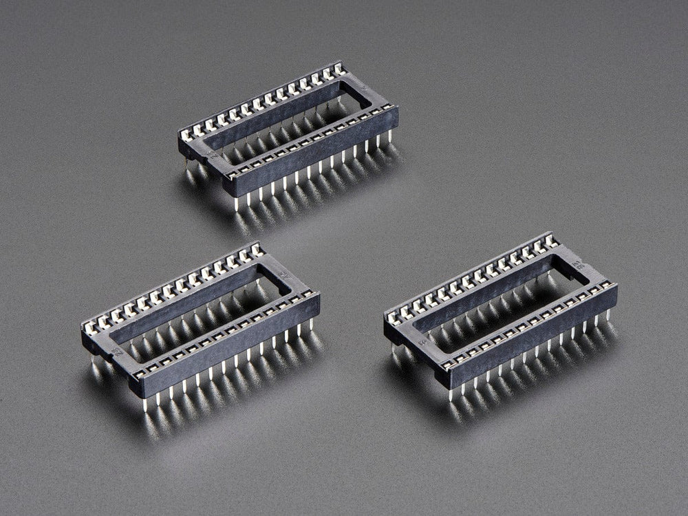 IC Socket - for 28-pin 0.6" Chips - Pack of 3 by The Pi Hut - The Pi Hut