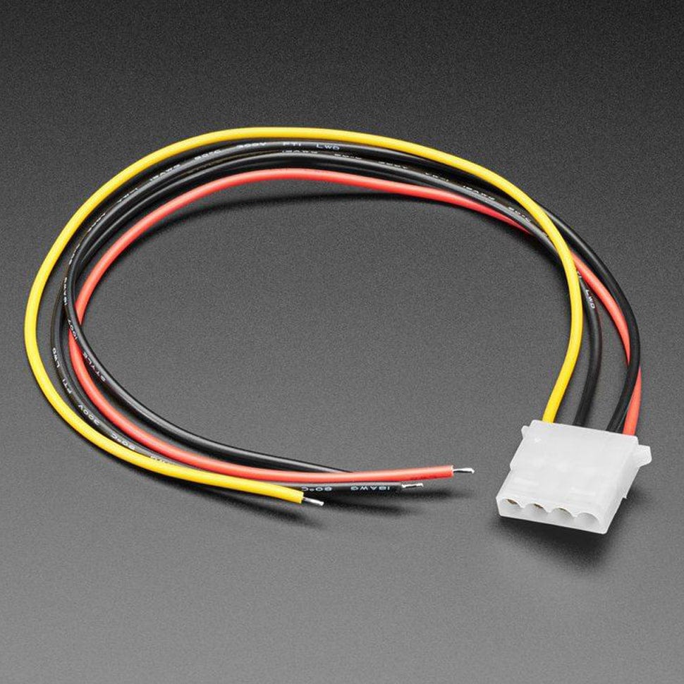 IDE Molex 4-pin Plug Cable - 30cm long by The Pi Hut - The Pi Hut