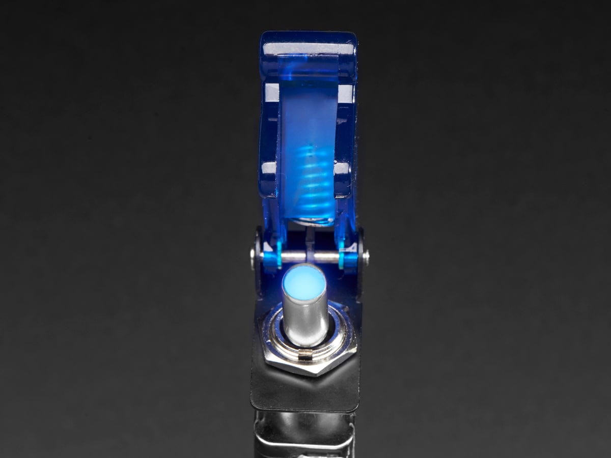 Illuminated Toggle Switch with Cover - Blue by The Pi Hut - The Pi Hut