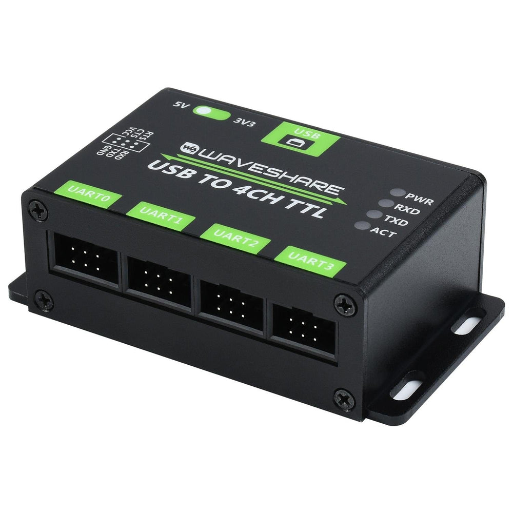 Industrial 4-Channel USB to UART Converter by Waveshare - The Pi Hut