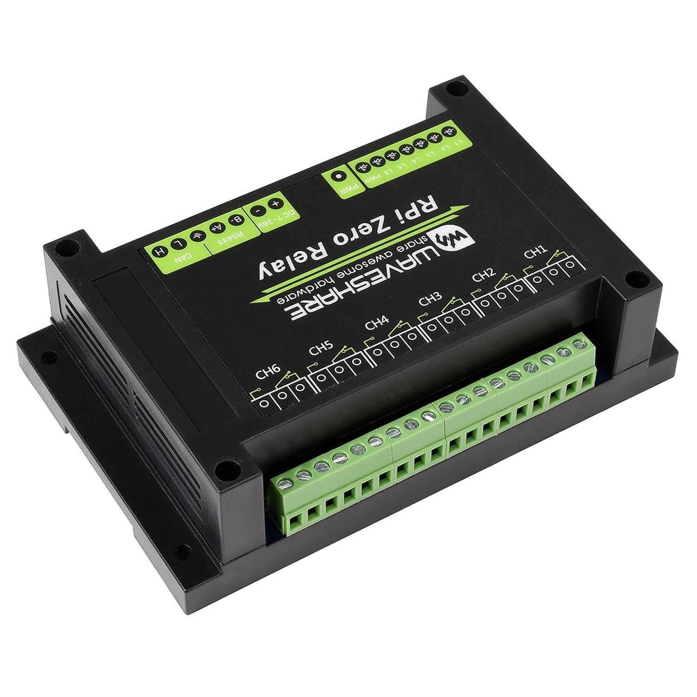 Industrial 6-Channel Relay Module for Raspberry Pi Zero by Waveshare - The Pi Hut